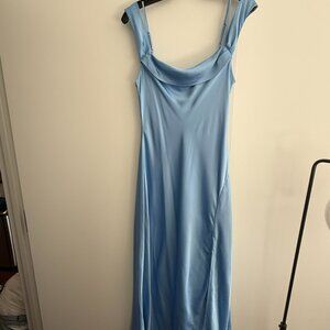 ASTR the Label Kitura Cold Shoulder Side Slit Dress